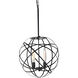 Atom 2 Light 18 inch Black Pendant Ceiling Light