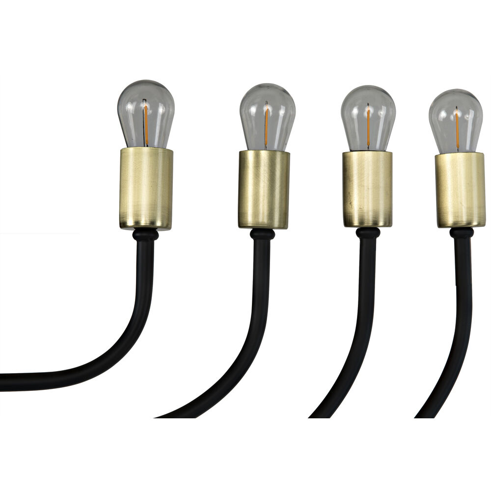 Claude 16 Light 46 inch Matte Black Chandelier Ceiling Light