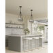 Alora Mood Harmony Pendant Ceiling Light in Matte Black, Clear Water Glass