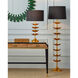 Awakening 30 inch 150 watt Gold Leaf Table Lamp Portable Light