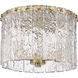 Glacier 3 Light 12.5 inch Modern Gold Flush Mount Ceiling Light