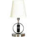 Bryson 13 inch 40.00 watt Black and Satin Nickel Mini Accent Lamp Portable Light