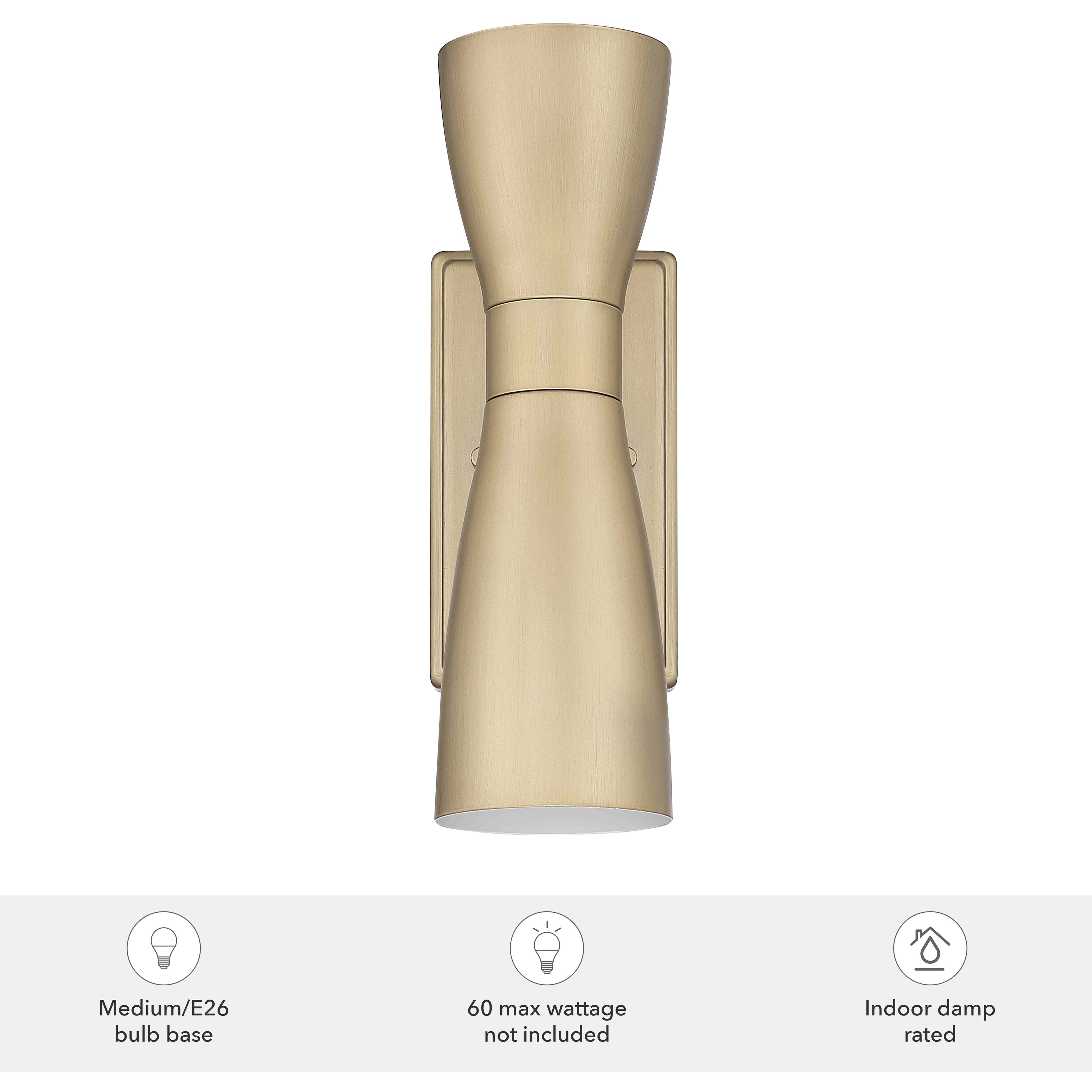 Zola 2 Light 4.75 inch Luxe Gold Sconce Wall Light, Medium