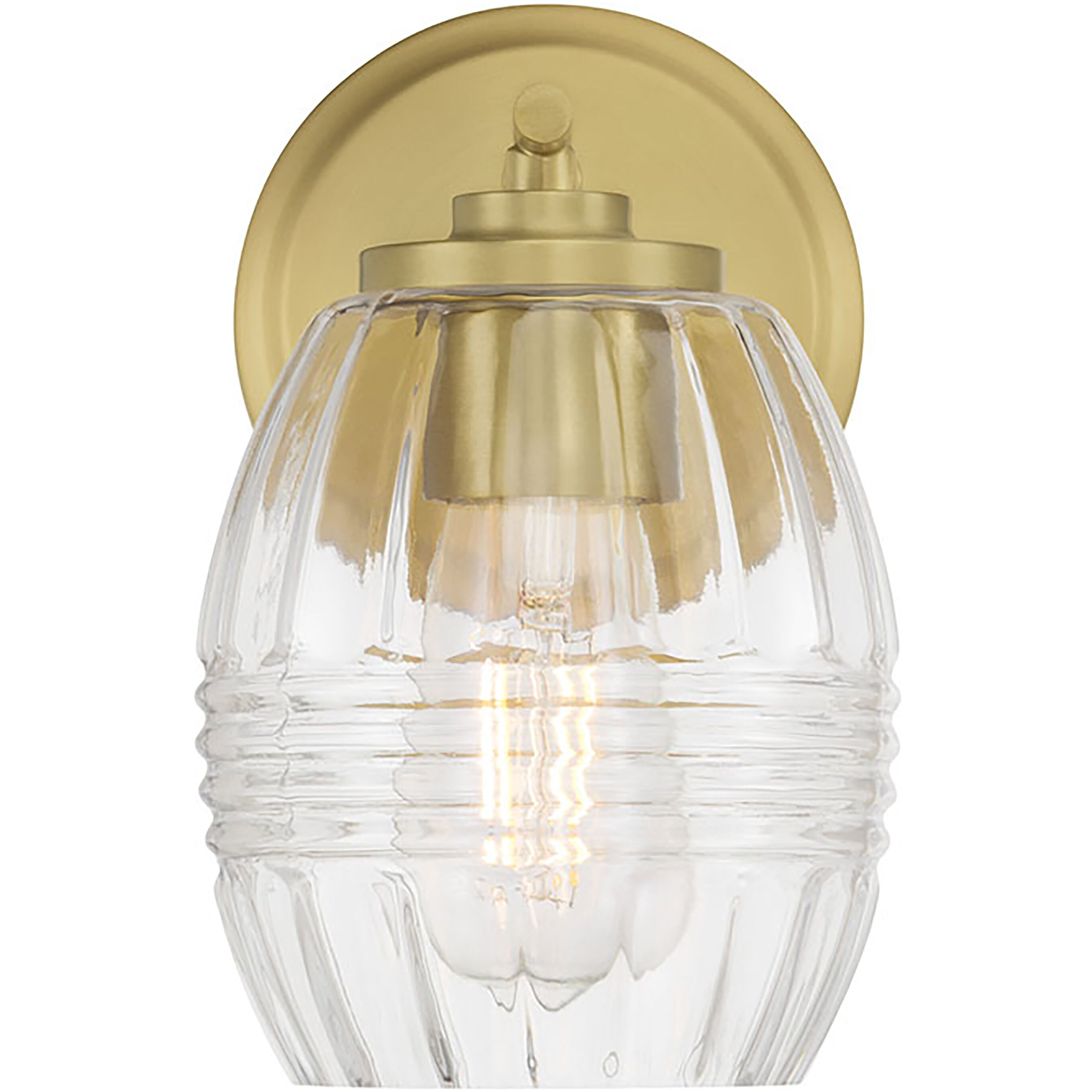 Miravelle 1 Light 5.25 inch Vintage Brass Wall Sconce Wall Light