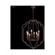 Zoe 8 Light 24 inch Dark Brown Crystal Chandelier Ceiling Light