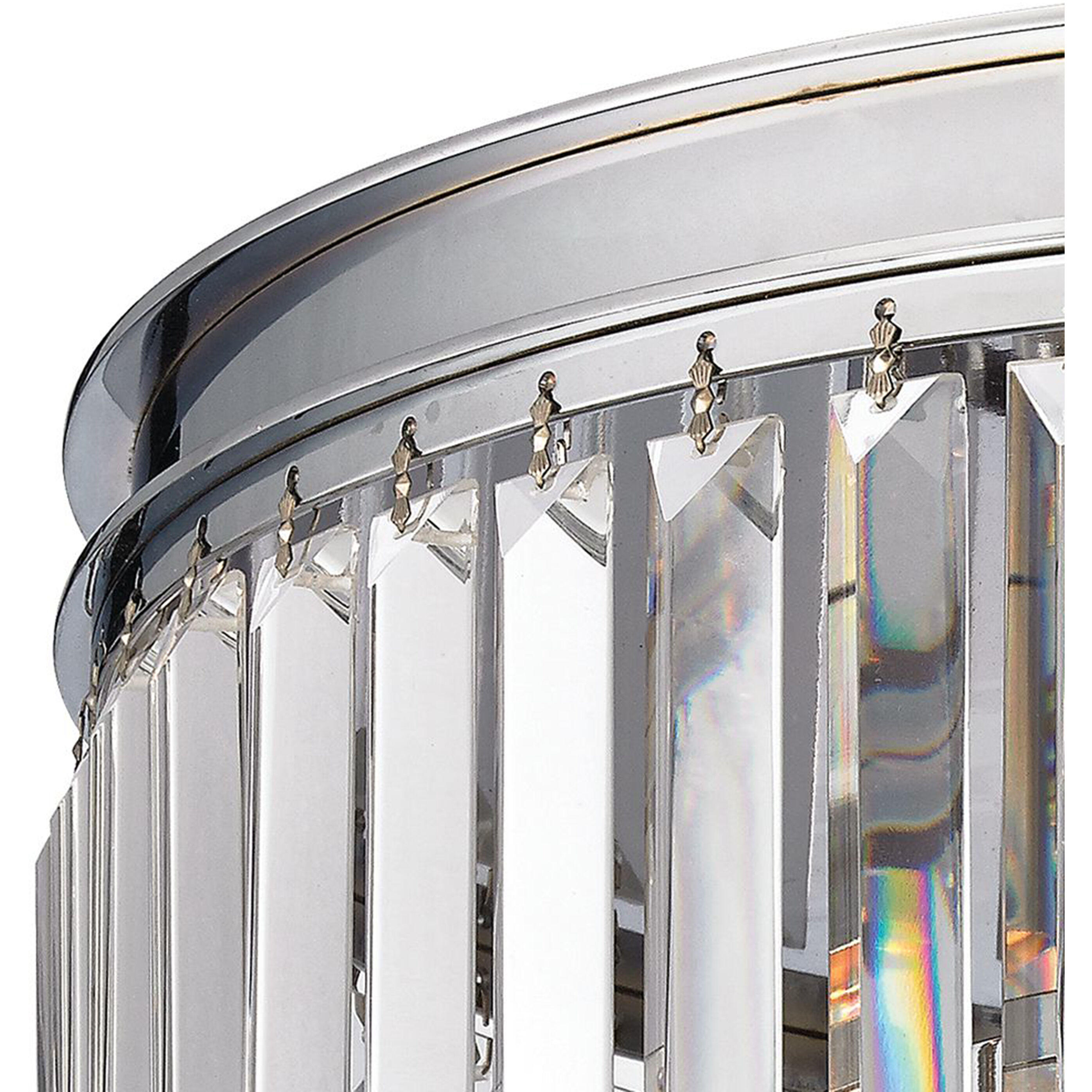 Palacial 3 Light 19 inch Polished Chrome Semi Flush Mount Ceiling Light