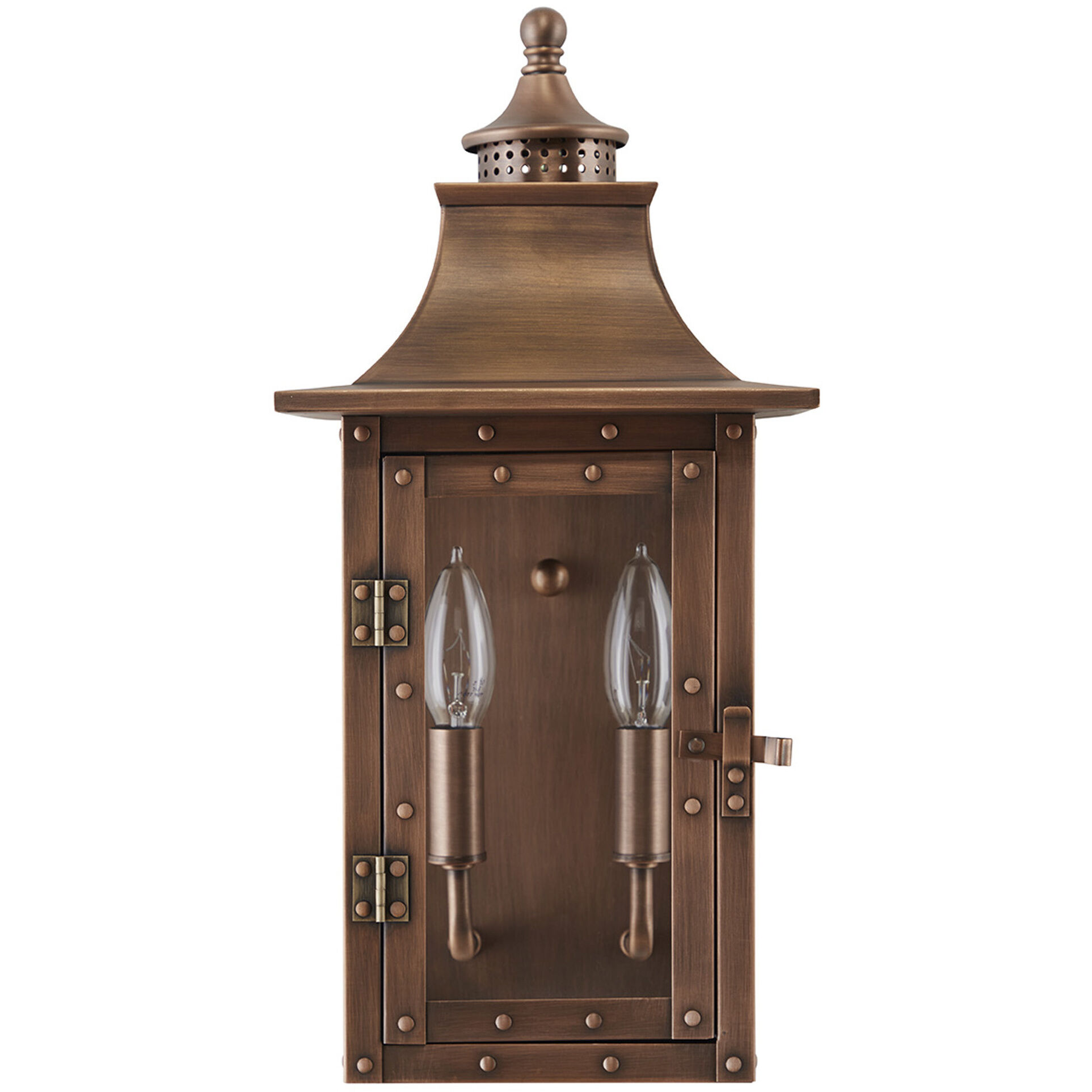 St. Charles 2 Light 17 inch Copper Patina Exterior Wall Mount 
