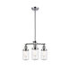 Franklin Restoration Dover 3 Light 17 inch Polished Chrome Chandelier Ceiling Light in Seedy Glass, Franklin Restoration