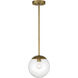 Auresa 1 Light 8.25 inch Soft Brass Mini Pendant Ceiling Light