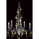 Murano 6 Light 26 inch Aged Gold Crystal Chandelier Ceiling Light