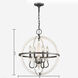 Brownell 4 Light 20 inch Charcoal with Antique White Chandelier Ceiling Light
