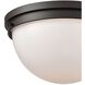 Beckett 2 Light 14 inch Oil Rubbed Bronze Flush Mount Ceiling Light