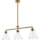 Mera 3 Light 38 inch Brass Linear Pendant Ceiling Light