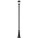 Davina 3 Light 114.25 inch Black Outdoor Post Mounted Fixture in G9