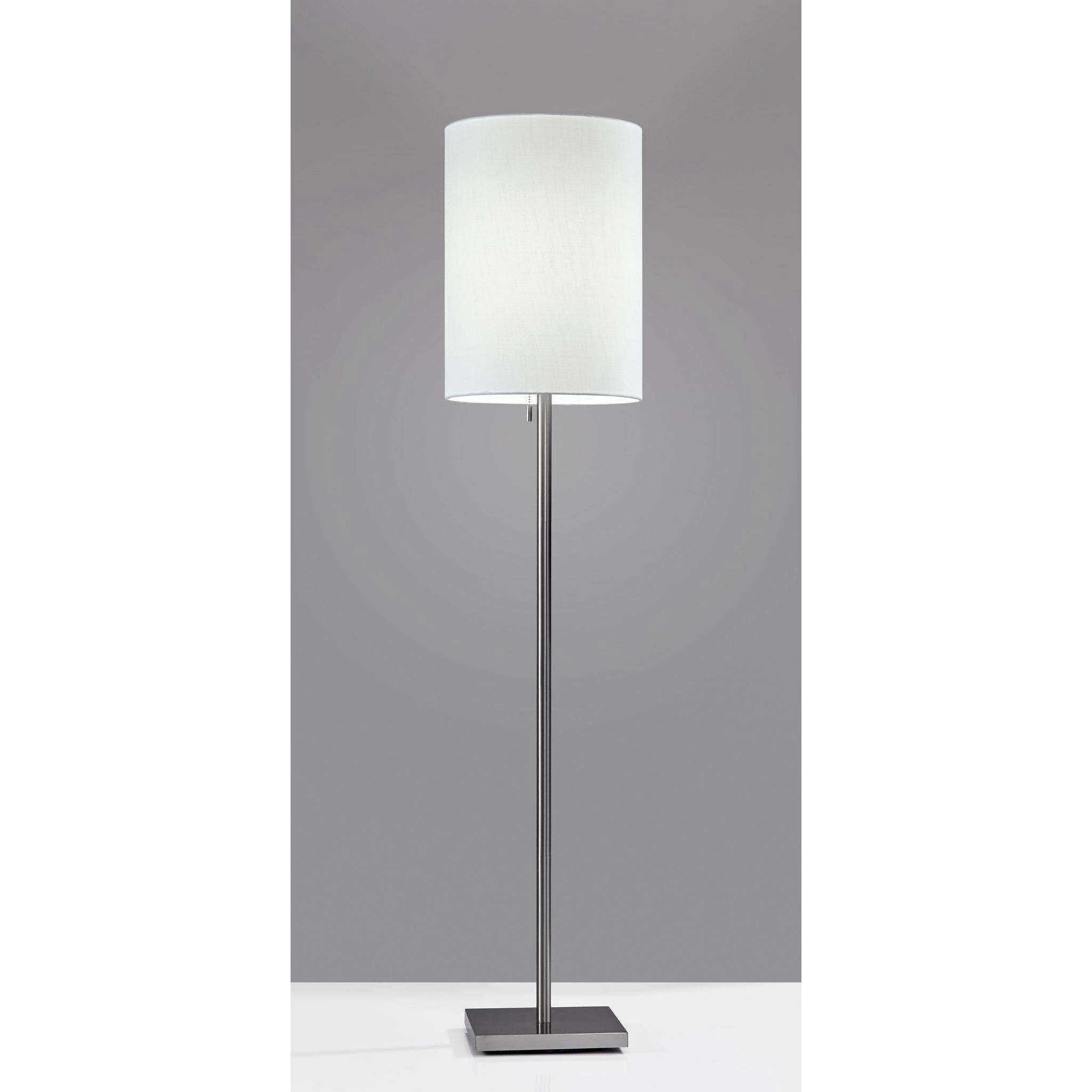 Liam 61 inch 100.00 watt Brushed Steel Floor Lamp Portable Light