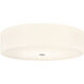 Acryluxe Collection - Classic Family 6 Light 30 inch Brushed Nickel and Opal Flush-Mount Ceiling Light in 30" D x 30" W x 7.5" H, EVOLV