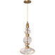 Avra LED 9 inch Aged Brass Pendant Ceiling Light