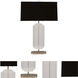 Jacqueline 29.75 inch 100 watt Polished Nickel with Lucite Table Lamp Portable Light in Black With Matte Silver