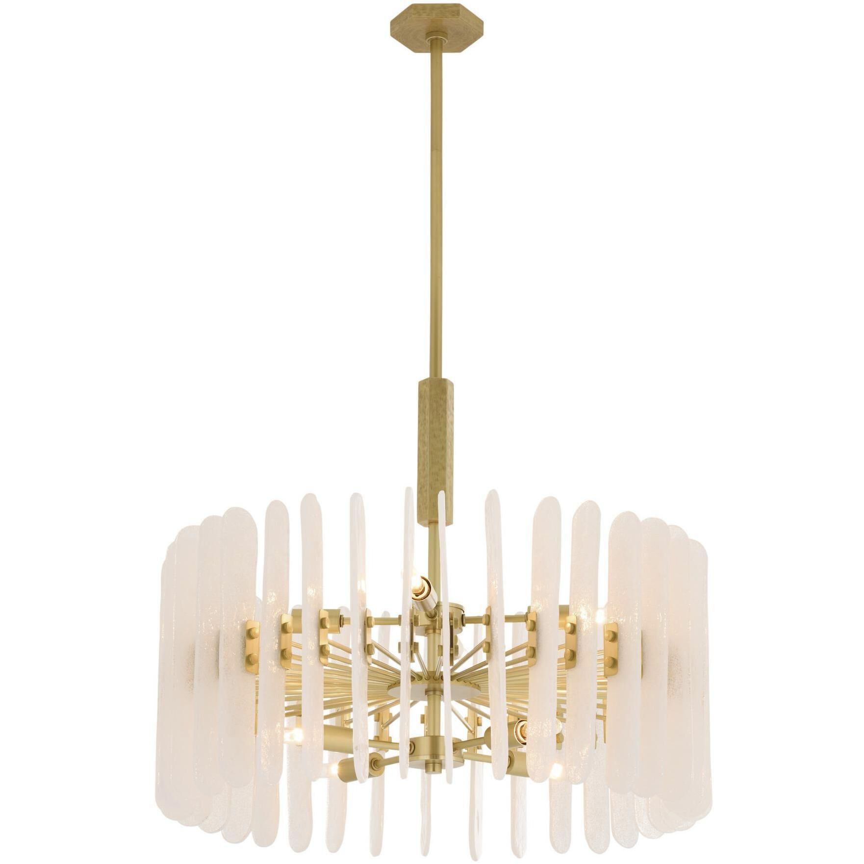 Klaus 8 Light 25.5 inch Antique Brass Chandelier Ceiling Light