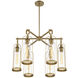 Yasmin 6 Light 27 inch Aged Gold Outdoor Chandelier