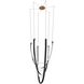 Ayers LED 43.25 inch Champagne Gold and Black and Brown Chandelier Ceiling Light