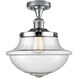 Franklin Restoration Large Oxford LED 12 inch Polished Chrome Semi-Flush Mount Ceiling Light, Franklin Restoration
