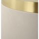 Circuit 24 X 13.75 inch Brushed Brass and White Faux Shagreen Accent Table