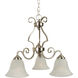 Cecilia 3 Light 20 inch Brushed Polished Nickel Down Chandelier Ceiling Light