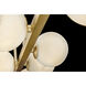 Selene LED 55 inch Lacquered Brass Chandelier Ceiling Light in Swirled, Linear & Oval