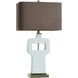 Prelude 23.75 inch 100.00 watt White and Antique Brass Table Lamp Portable Light