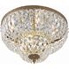 Waltham 4 Light 18 inch Olde Brass Flush Ceiling Light in Clear Spectra