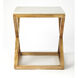 Butler Loft Braylon Marble & Wood 20 X 18 inch Natural Mango Accent Table