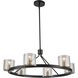 Salinas LED 29 inch Black and Brass Chandelier Ceiling Light