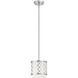 Arabesque 1 Light 7 inch Brushed Nickel Mini Pendant Ceiling Light