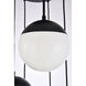 Eclipse 5 Light 18 inch Black Pendant Ceiling Light