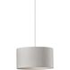 Adesso Harvest 1 Light 15 inch White Textured Fabric Drum Pendant Ceiling Light 4001-02 - Open Box