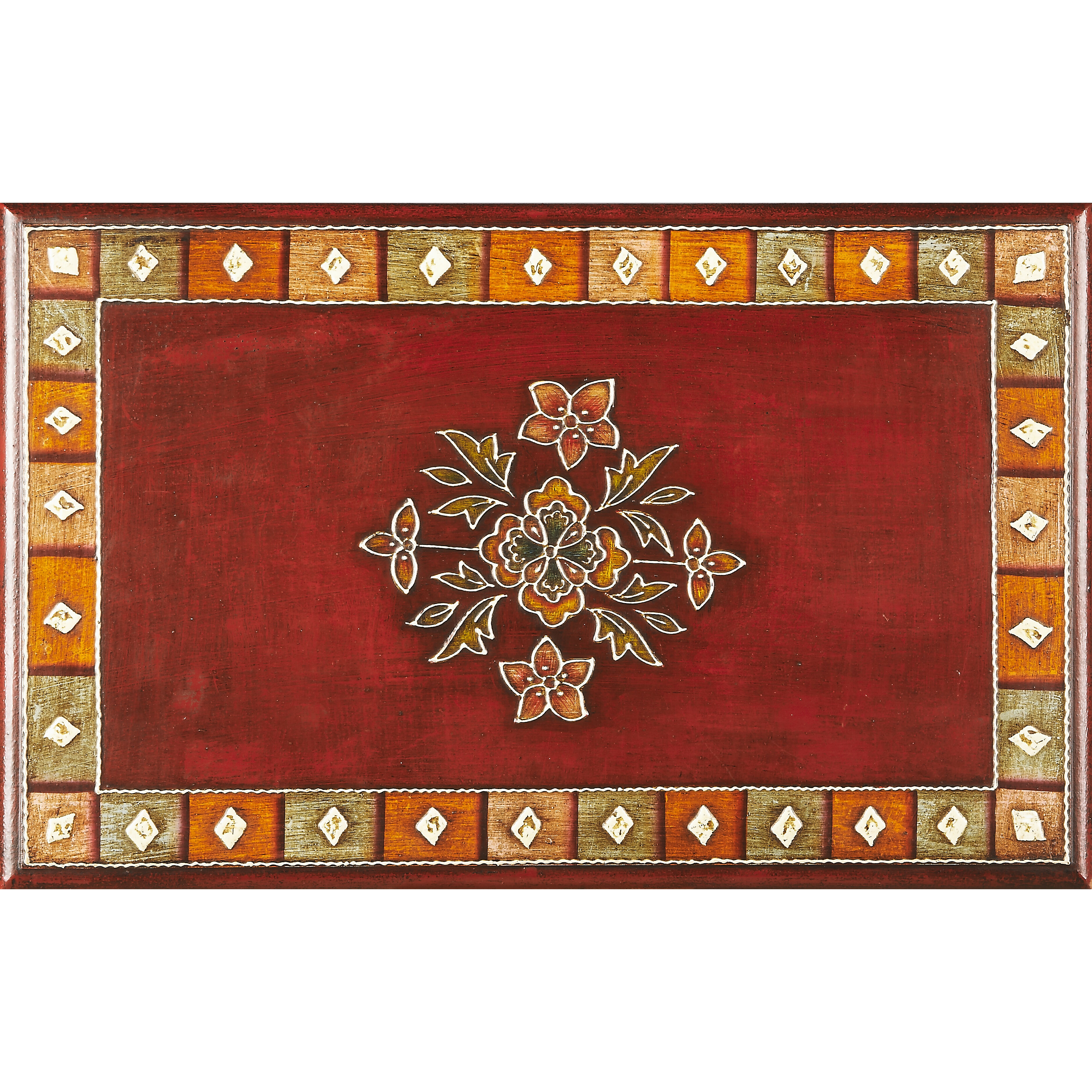 Sasha Hand Painted 26 X 22 inch Artifacts Nesting Table