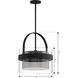 Ravik 1 Light 15.5 inch Dark Matte Black Convertible Pendant/Semi-Flush Mount Ceiling Light