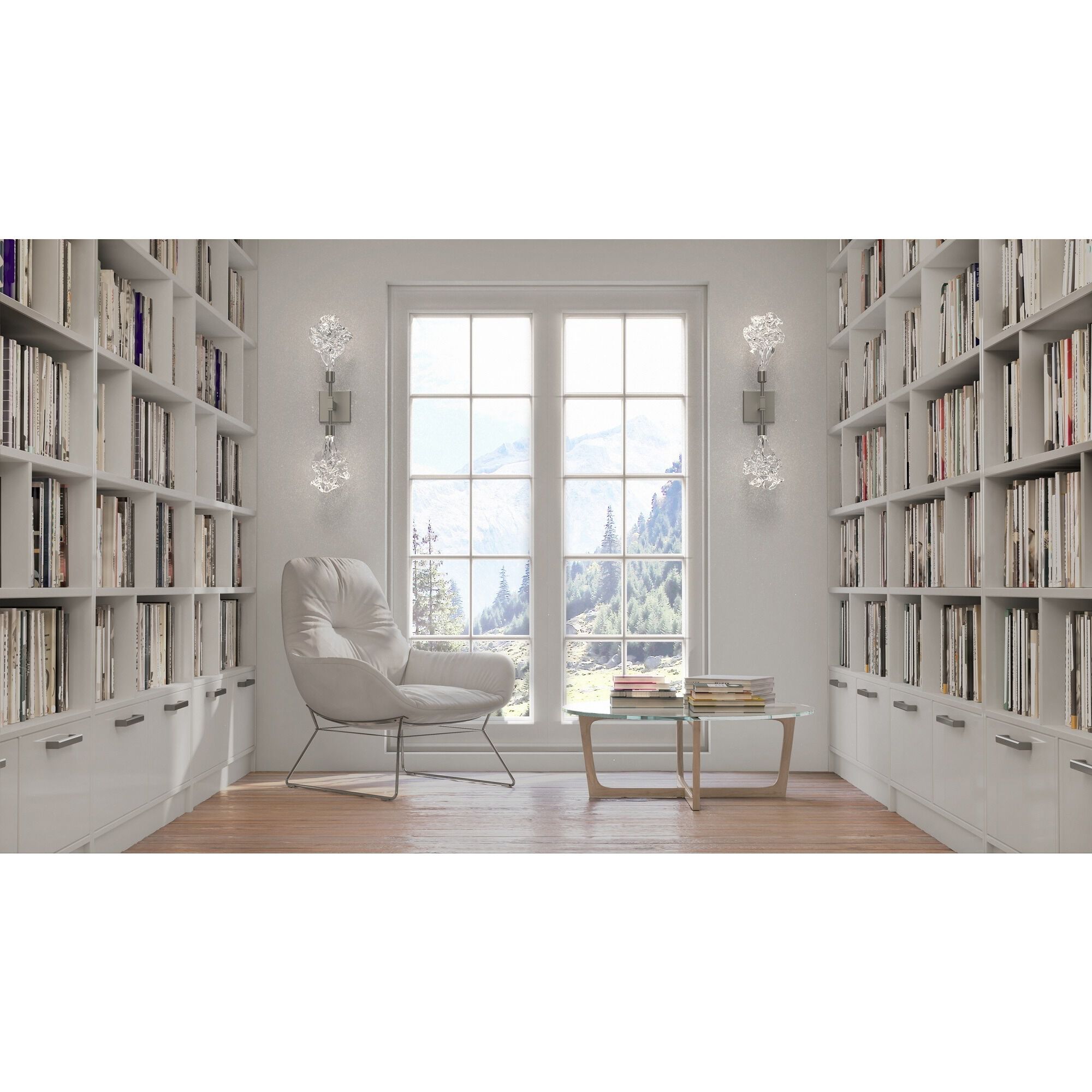 Blossom LED 5.6 inch Novel Brass Indoor Sconce Wall Light in 2700K LED, Double