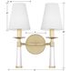 Baxter Sconce Wall Light in Aged Brass