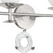Tremolo 4 Light 42 inch Brushed Nickel and Polished Nickel Vanity Light Wall Light