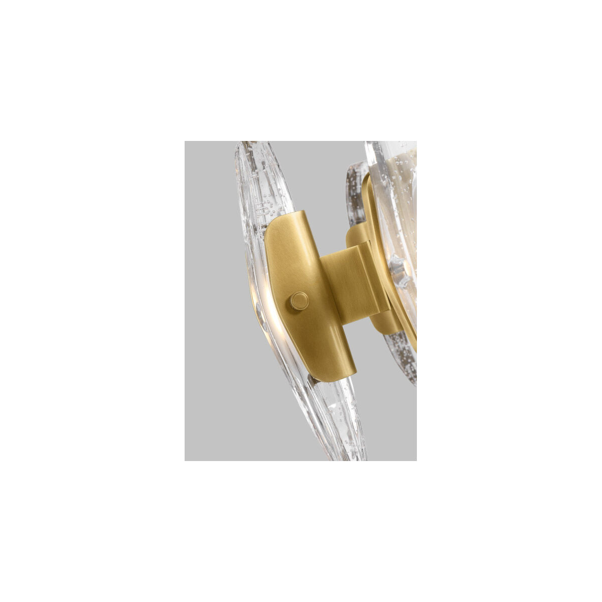 Avroko Wythe LED 39.3 inch Plated Brass Chandelier Ceiling Light, Integrated LED