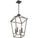 Oaklawn 4 Light 14 inch Whiskey Wood Pendant Ceiling Light