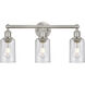 Clymer 3 Light 21.88 inch Brushed Satin Nickel Bath Vanity Light Wall Light in Seedy Glass