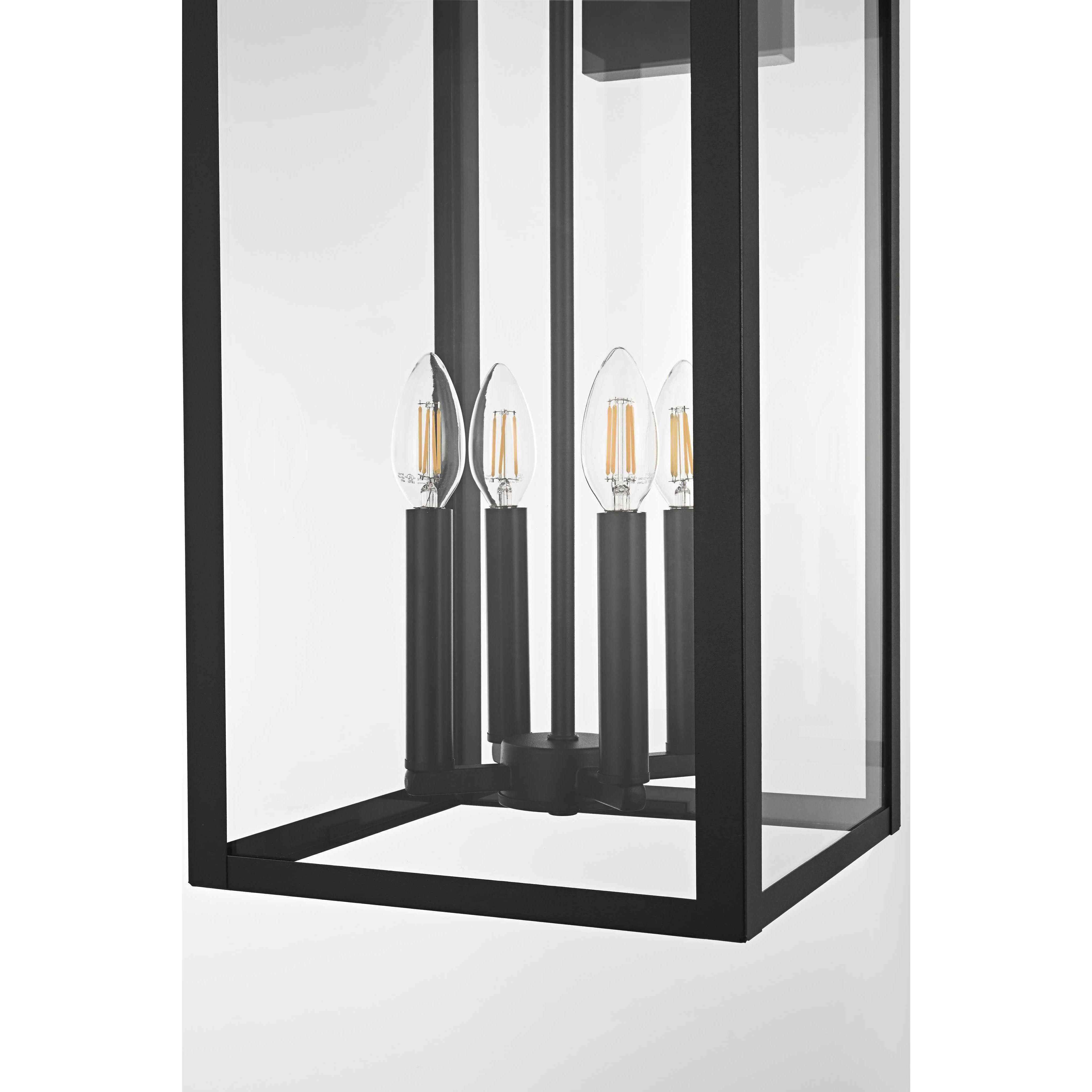 Carisle 4 Light 31 inch Black Outdoor Wall Sconce