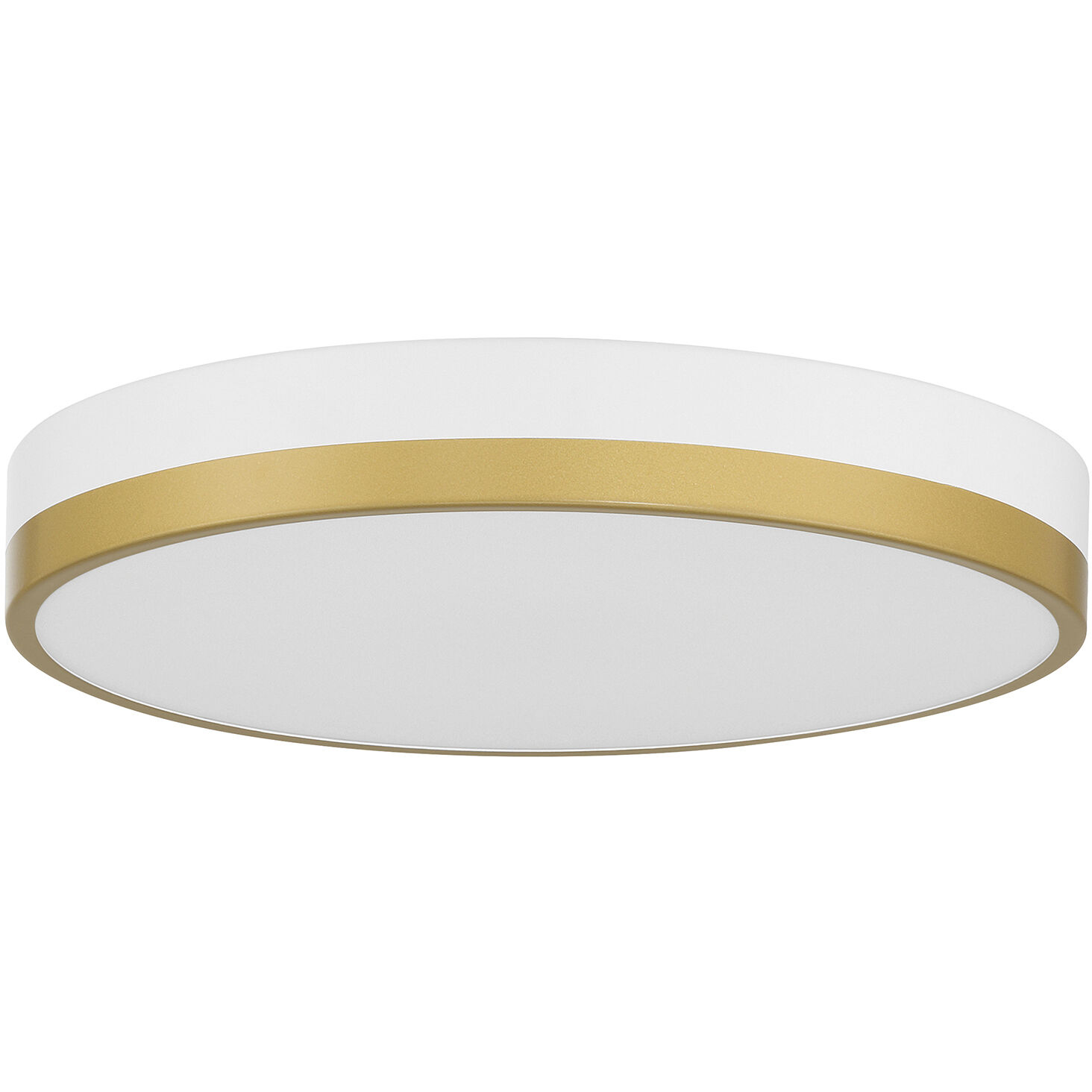 Coco LED 15 inch White and Antique Brushed Brass Flush Mount Ceiling Light