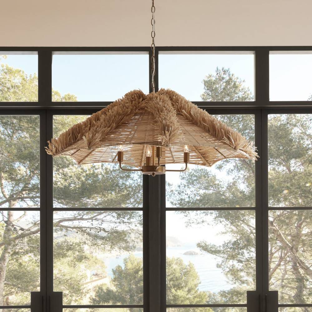 Cadance 4 Light 42 inch Natural Chandelier Ceiling Light