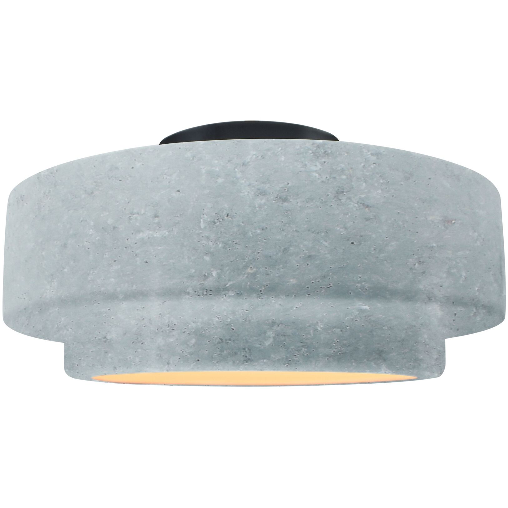 Radiance Collection - Tier LED 12 inch Concrete Semi-Flush Ceiling Light, Form+Finish+Function