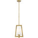 Hyde Park 1 Light 9.5 inch Vintage Gold Mini Pendant Ceiling Light