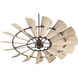Windmill 72 inch Oiled Bronze with Weathered Oak Blades Indoor Ceiling Fan